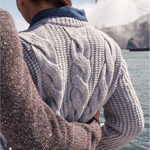 Women’s NWOT Banana Republic Baby Blue Cable Knit Sweater ~ S 🩵